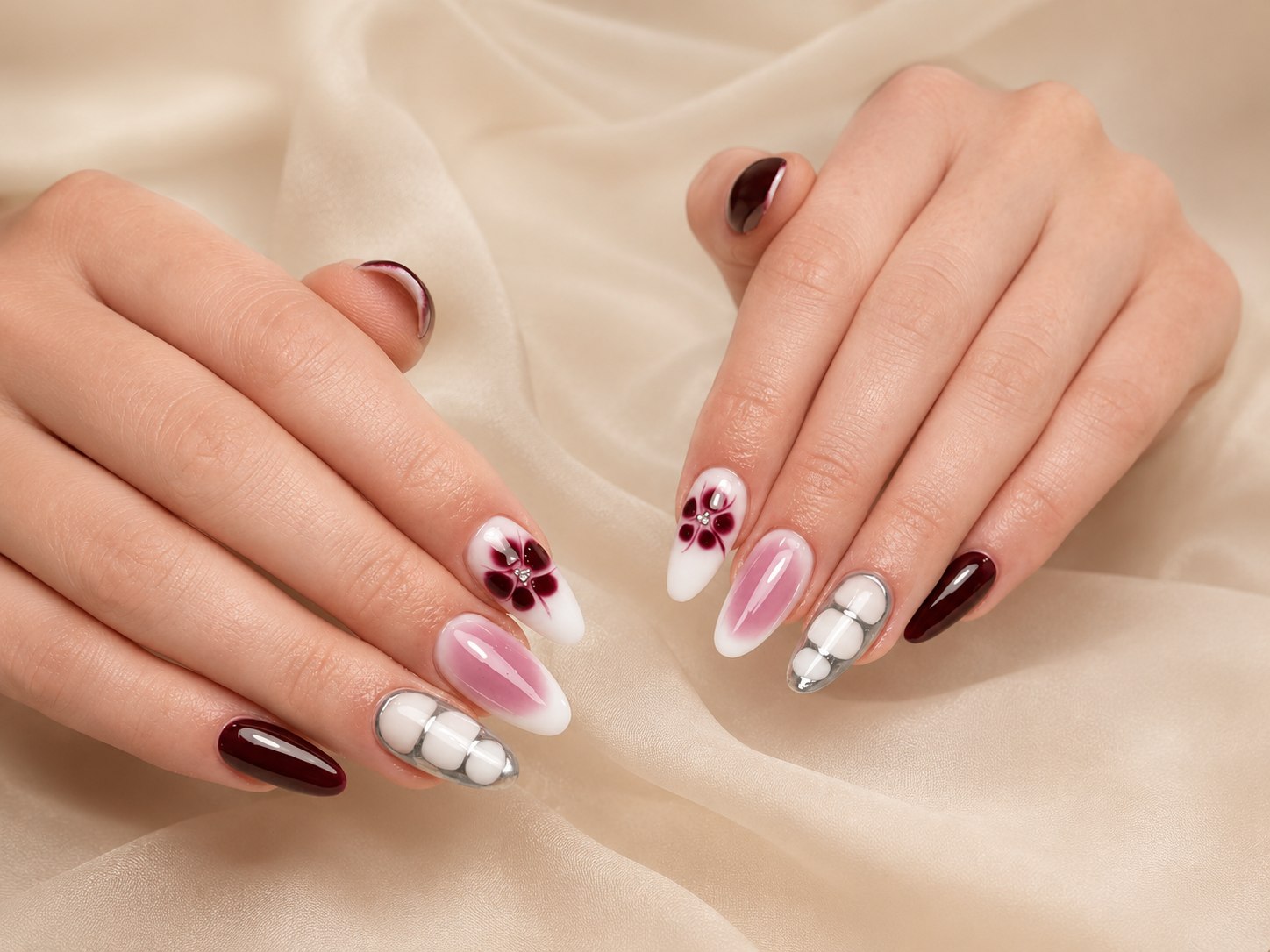 Flower Art Nageldesign bei Elly Nails in Frankfurt Ostend